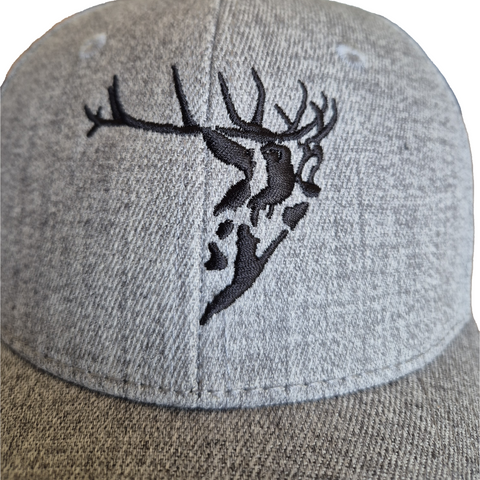 Roaring Red 6 Panel Fitted Cap - Stag